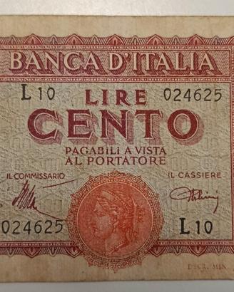 33#. Banconote 100 Lire Turrita.