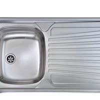 LAVELLO INCASSO CUCINA 1 VASCA SX 86X50 CM ACCIAIO