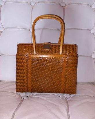 Borsa Midollino Due Manici Vintage