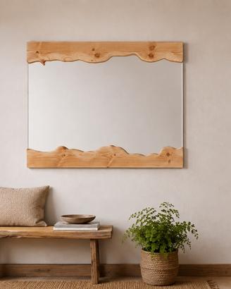 Specchio rettangolare in legno
