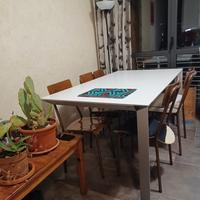 tavolo bianco allungabile 160 cm x 80 cm 