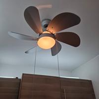 Lampadario a soffitto con ventola