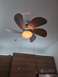 Lampadario a soffitto con ventola