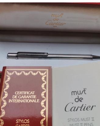 Penna A Sfera CARTIER Bille Must II in acciaio 