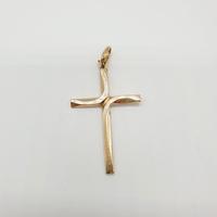 COD.1668.25 CROCE ORO GIALLO 18K 750 STILIZZATA