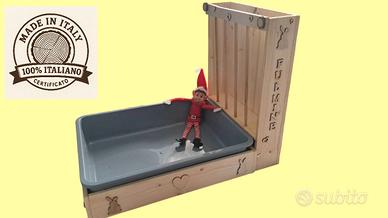 Lettiera Porta Fieno in Legno Naturale – At