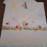 lenzuolo baby dipinto a mano