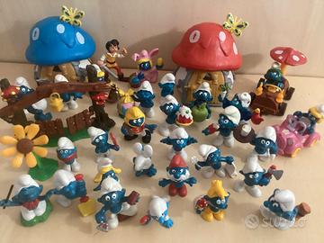 Puffi S.Peyo lotto anni '70/80 case cancello auto