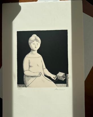 Antonio Bueno–Litografia originale”L'arcolaio”Firm