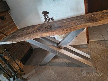 tavolo Inox legno