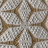 Coperta uncinetto bianca