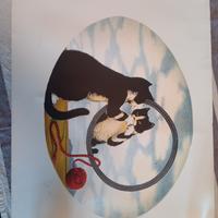 quadro gatto allo specchio di Giuliano Giuggioli