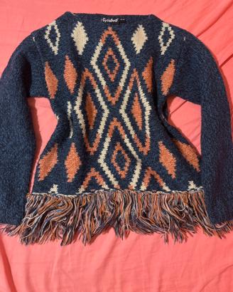 maglione bambina con frange