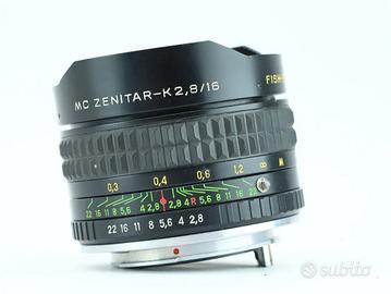 Obiettivo Zenitar-K 16mm f/2.8 Fisheye - Pentax K