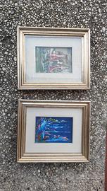 Dipinti astratti "Alge Marine" Supporto Grumbacher