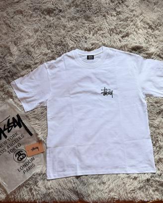 T-shirt Stüssy Basic Logo - Bianca