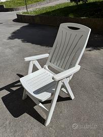 2 Sedie sdraio in plastica da esterni