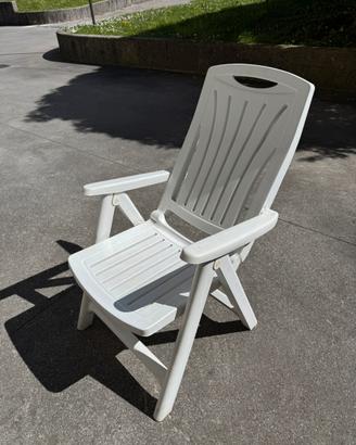 2 Sedie sdraio in plastica da esterni