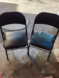 2 sedie pieghevoli