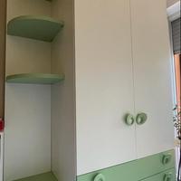 Armadio camera 2 ante + 4 cassettoni + libreria