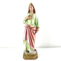 SCULTURA STATUETTA GESSO VINTAGE SANTA LUCIA