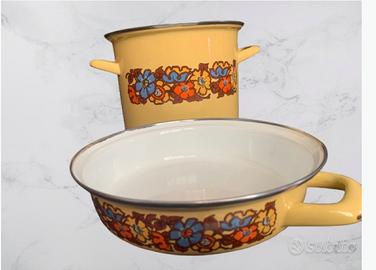Pentole smaltate vintage Westen bassano anni 60