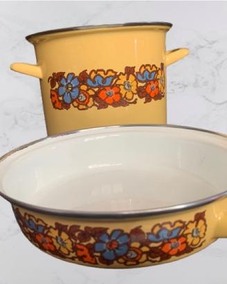 Pentole smaltate vintage Westen bassano anni 60