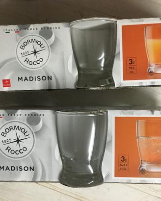 Set di 6 bicchieri vetro italiani Bormioli Rocco