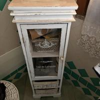 Mobiletto bagno shabby con anta