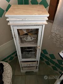 Mobiletto bagno shabby con anta