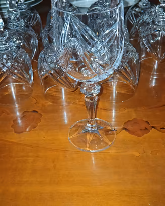servizio da 36 bicchieri in cristallo vintage