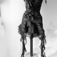 vestito asimmetrico y2k M black dress