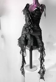 vestito asimmetrico y2k M black dress