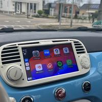 Autoradio fiat 500 bianco/nero carplay-AndroidAuto