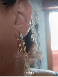Orecchini Bronzallure placcati oro rosa e zirconi