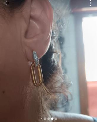 Orecchini Bronzallure placcati oro rosa e zirconi