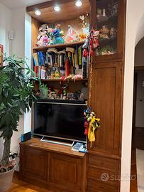Libreria componibile in legno massello