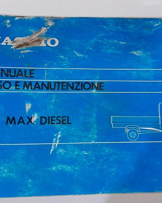 Libretto uso e manutenzione APE max diesel