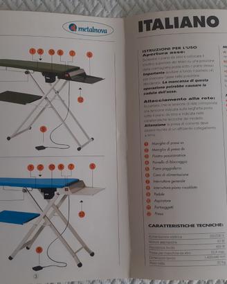 Assa da stiro piano aspirante riscaldante