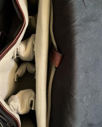 Borsa fotografica ONA – waxed canvas e pelle