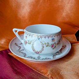 Tazza Jugendstil  porcellana Bohemia '900