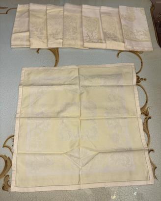 Tovaglia da tavola in cotone con 8 tovaglioli