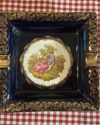 Posacenere Limoges Castel - Porcellana e Oro 22k