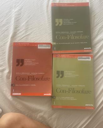 libri scolastici  di filosofia Con- filosofare
