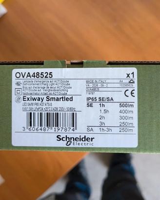 Set 2 Lampade Emergenza LED Schneider Exiway Smart