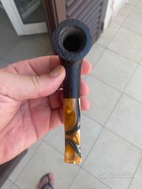 Pipa artigianale in radica rusticata