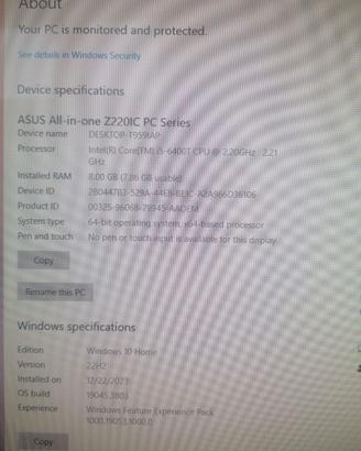 PC All In One ASUS Z220IC