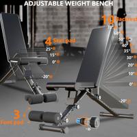 Panca inclianbile e pesi palestra