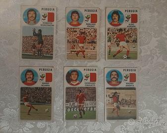 Lotto 6 Figurine Calciatori Panini 1976-77 PERUGIA