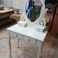 toeletta ballerina con specchio e sgabello 